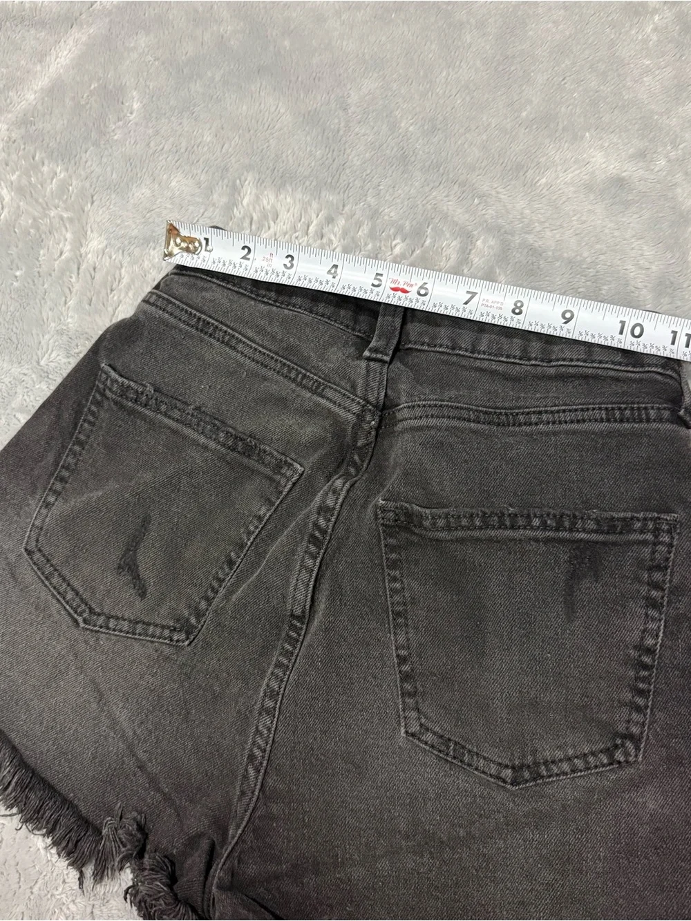 Black Distressed High-Waist Denim Shorts Size 00 Wild Fable